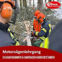 Artikelvorschaubild Motorsägenlehrgang erfolgreich bestanden!