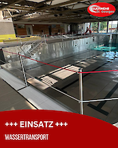 Artikelvorschaubild Wassertransport aus dem Hallenbad